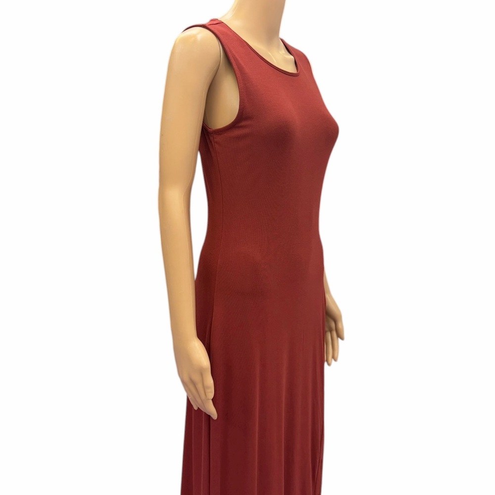 Premise Rust Sleeveless Maxi Dress with Button Slit Front Womens Small - Picture 6 of 13